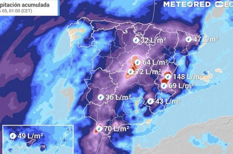 Fuertes lluvias en la provincia de Cádiz a partir de este miércoles