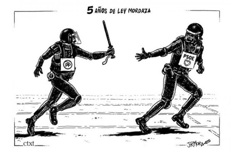 5 años de Ley Mordaza: 1.009.729 multas por valor de 563,3 millones de euros