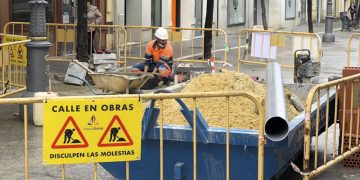 Las obras en el centro de Jerez, una auténtica pesadilla
