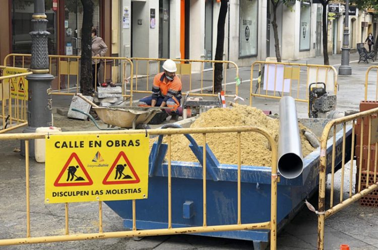 Las obras en el centro de Jerez, una auténtica pesadilla