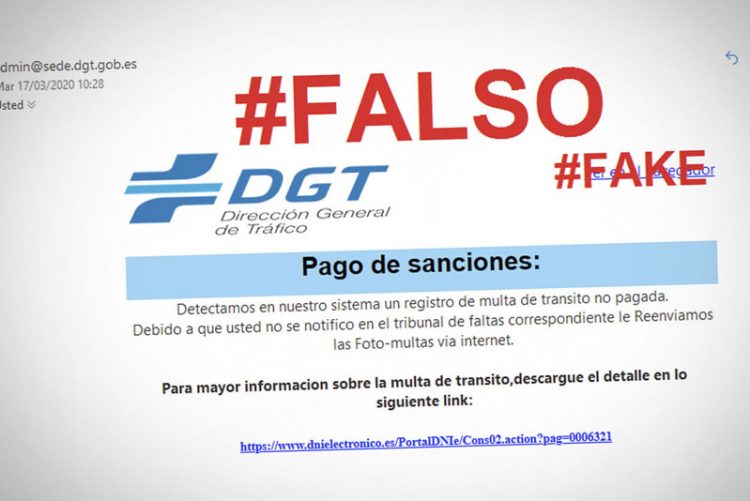 Un fraude que suplanta a la DGT notifica multas no pagadas falsas para conseguir datos de los usuarios