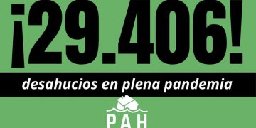 29.406 desahucios en 2020, son un claro fracaso de las medidas del Gobierno