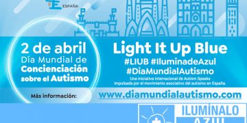 Jerez se suma al Día del Autismo iluminando de azul la fuente del Mamelón