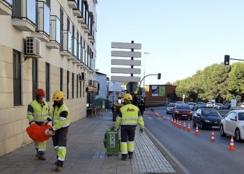 Corte de tráfico de un solo carril de la calle Ronda de San Telmo para obras de Endesa