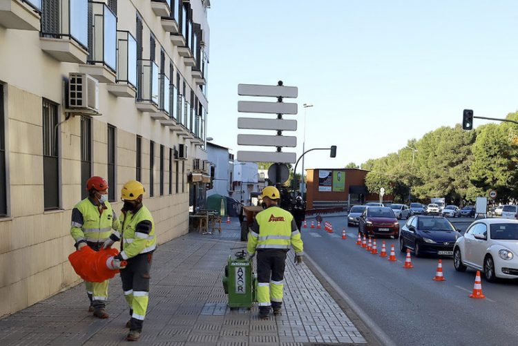 Corte de tráfico de un solo carril de la calle Ronda de San Telmo para obras de Endesa
