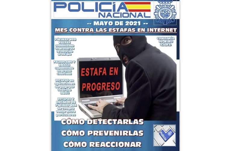La Policía Nacional promueve en Jerez una campaña de prevención de estafas a través de Internet