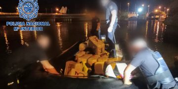Detenidos con más de 1500 kilos de hachís en una lancha en el Guadalete