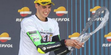 Fermín Aldeguer se proclama Campeón de Europa de Moto2 FIM CEV Repsol en Jerez