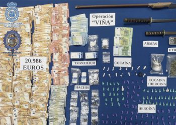 Trece personas detenidas tras desmantelar cuatro puntos de venta de drogas en el polígono de San Benito