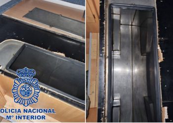 Incautados 90 kilogramos de marihuana ocultos en el doble fondo de una autocaravana