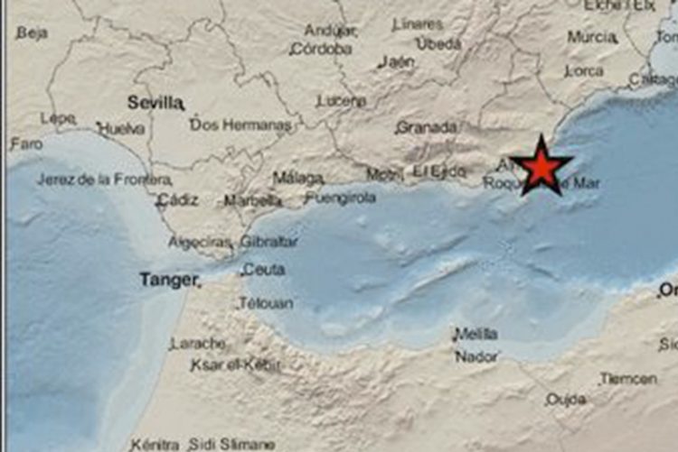 Registrado un terremoto de magnitud 3,4 al suroeste de Carboneras sentido por la población