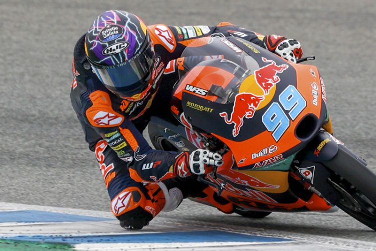 Deniz Oncü lidera los test privados de Moto3 en Jerez a pesar de la lluvia